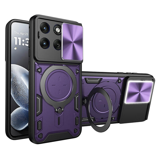 Ovitek za Motorola Edge 70 Fusion, Techsuit, CamGuard Pro, Vijoličen