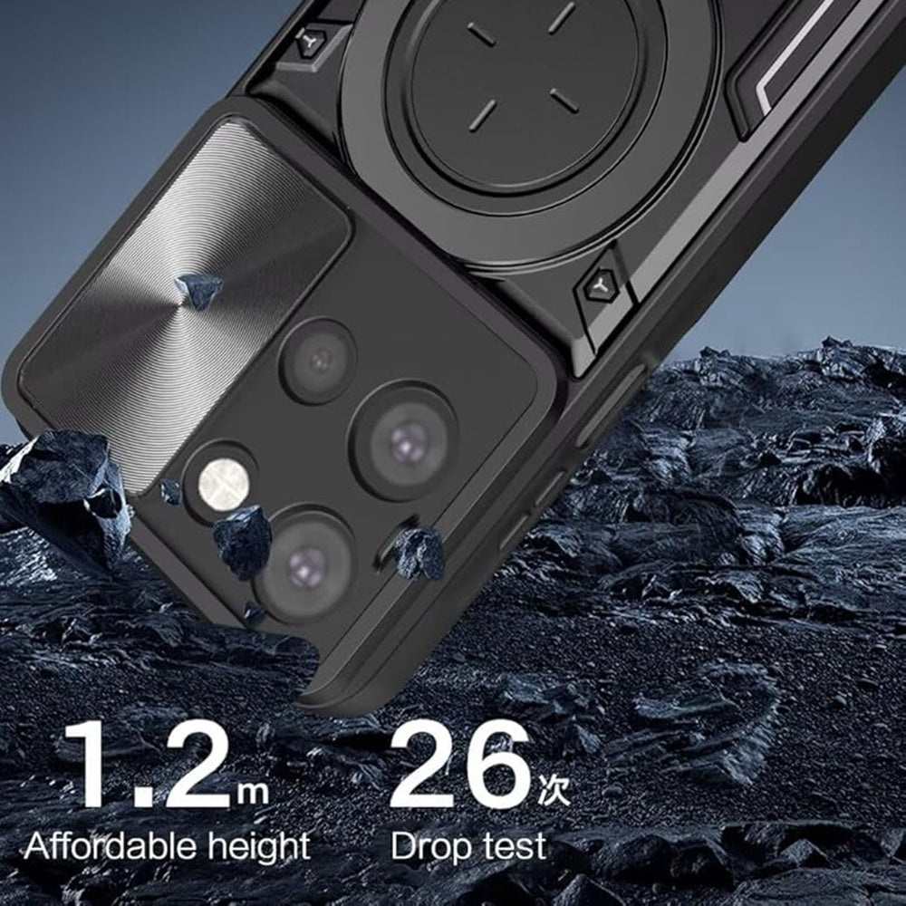 Ovitek za Motorola Edge 70 Fusion, Techsuit, CamGuard Pro, Črna