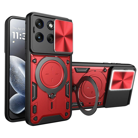 Ovitek za Motorola Edge 70 Fusion, Techsuit, CamGuard Pro, rdeč