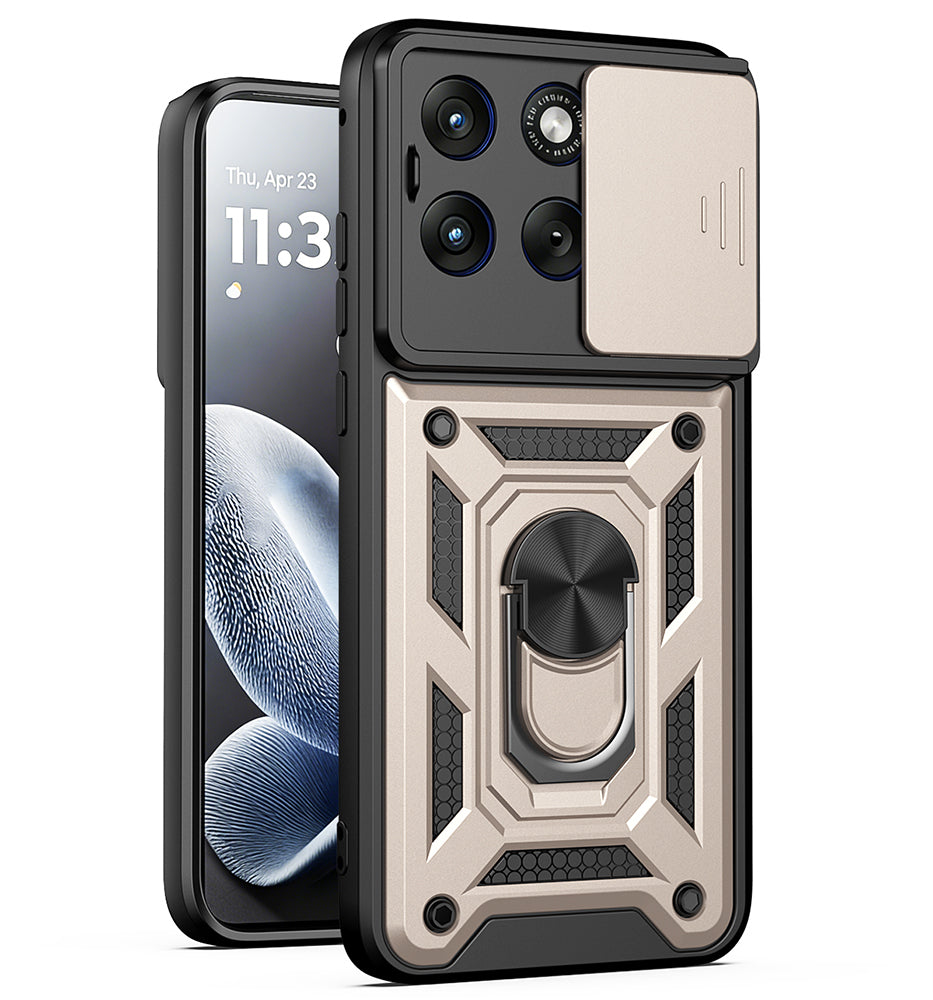 Case for Motorola Edge 70 Fusion, Techsuit, CamShield, Gold