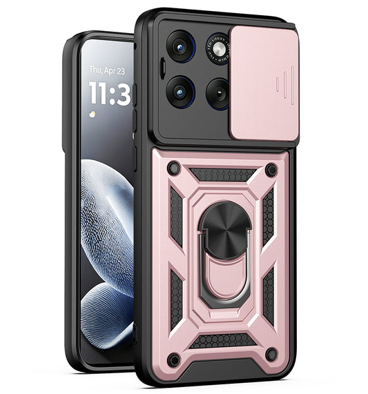 Ovitek za Motorola Edge 70 Fusion, Techsuit, CamShield, rožnato zlata