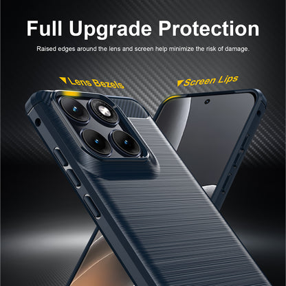 Ovitek za Motorola Edge 70 Fusion, Techsuit, Karbon, Modra