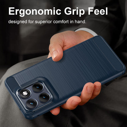 Ovitek za Motorola Edge 70 Fusion, Techsuit, Karbon, Modra