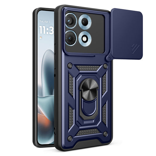 Ovitek za Motorola Edge 70 Max, Techsuit, CamShield, modra