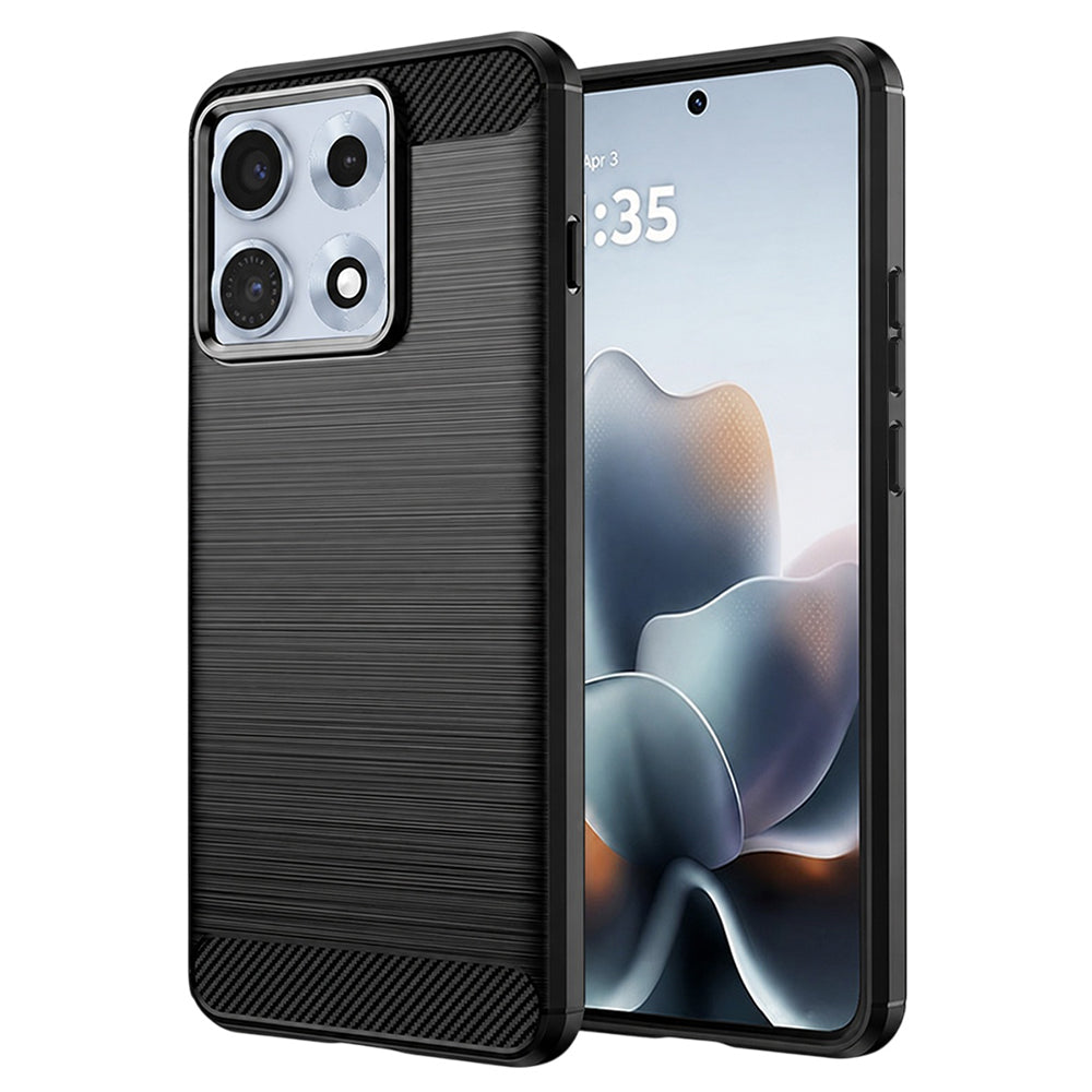 Ovitek za Motorola Edge 70 Max, Techsuit, Karbon, Črn