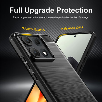 Ovitek za Motorola Edge 70 Max, Techsuit, Karbon, Črn