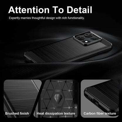 Ovitek za Motorola Edge 70 Max, Techsuit, Karbon, Črn