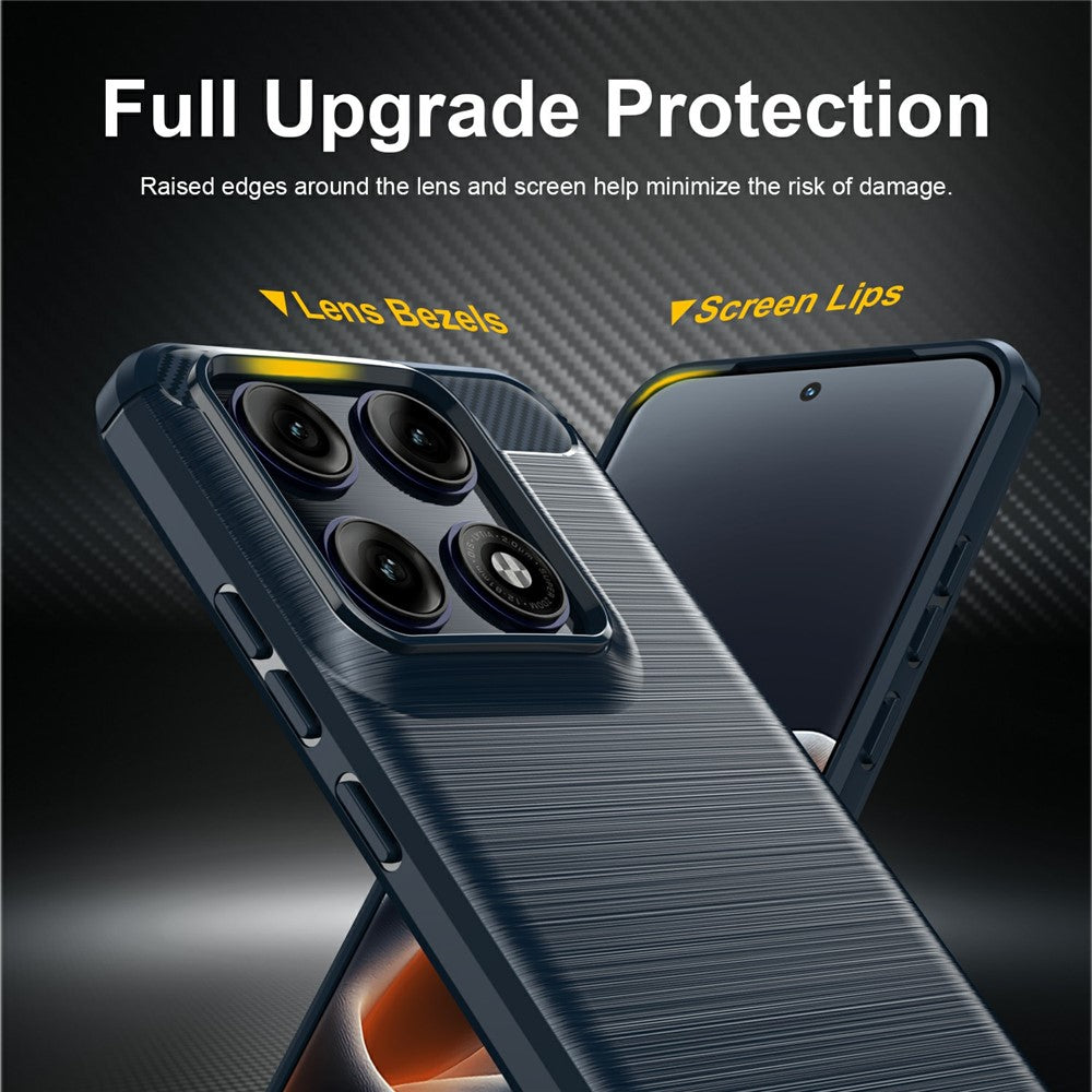 Ovitek za Motorola Edge 70 Pro, Techsuit, Karbon, Modra