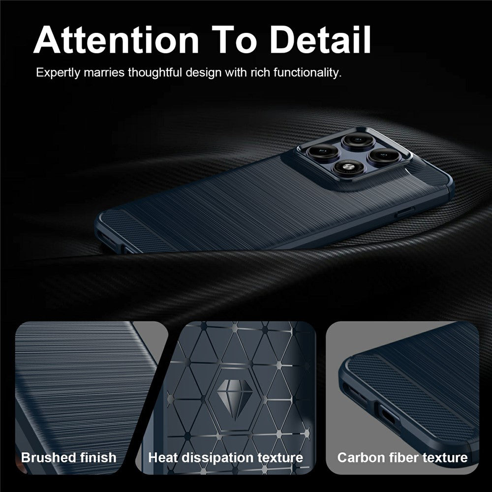 Ovitek za Motorola Edge 70 Pro, Techsuit, Karbon, Modra