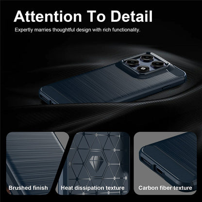 Ovitek za Motorola Edge 70 Pro, Techsuit, Karbon, Modra