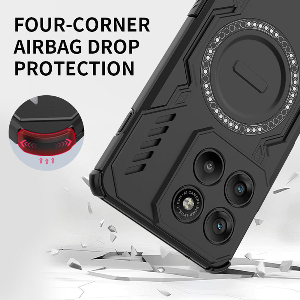 Ovitek za Motorola Edge 70, Techsuit, ArmorMag, Črn