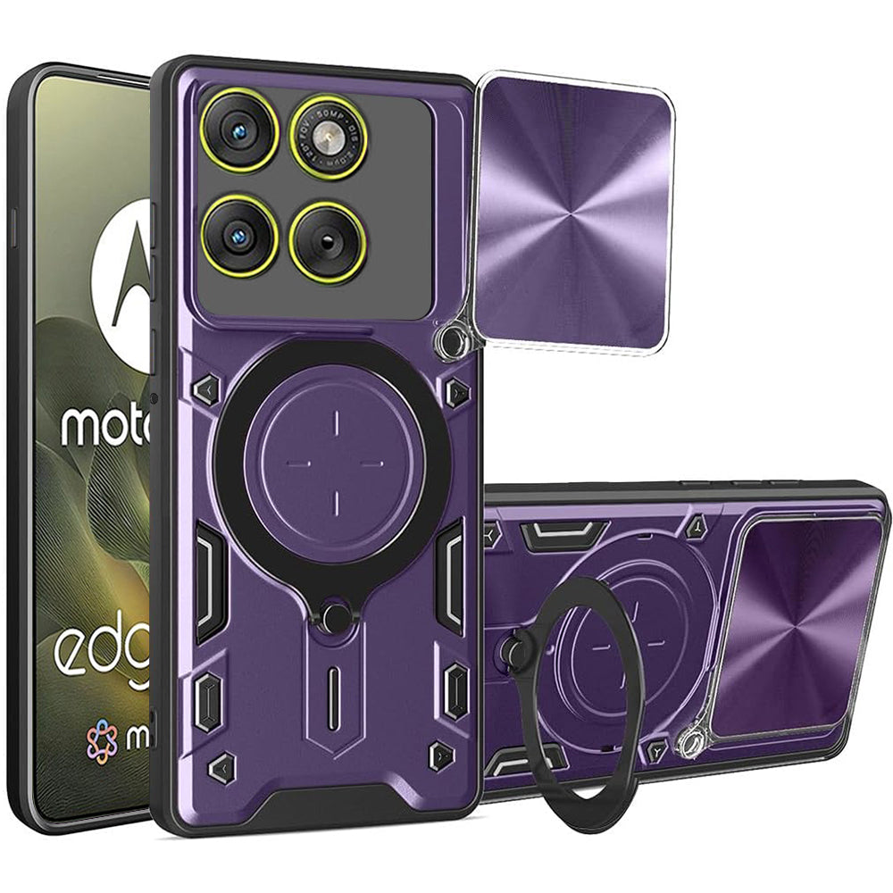 Ovitek za Motorola Edge 70, Techsuit, CamGuard Pro, Vijolična