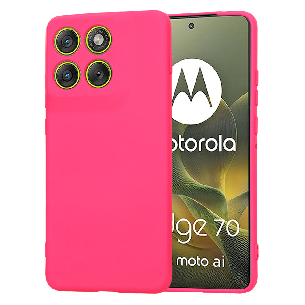 Case for Motorola Edge 70, Techsuit, SoftFlex, Dark Pink