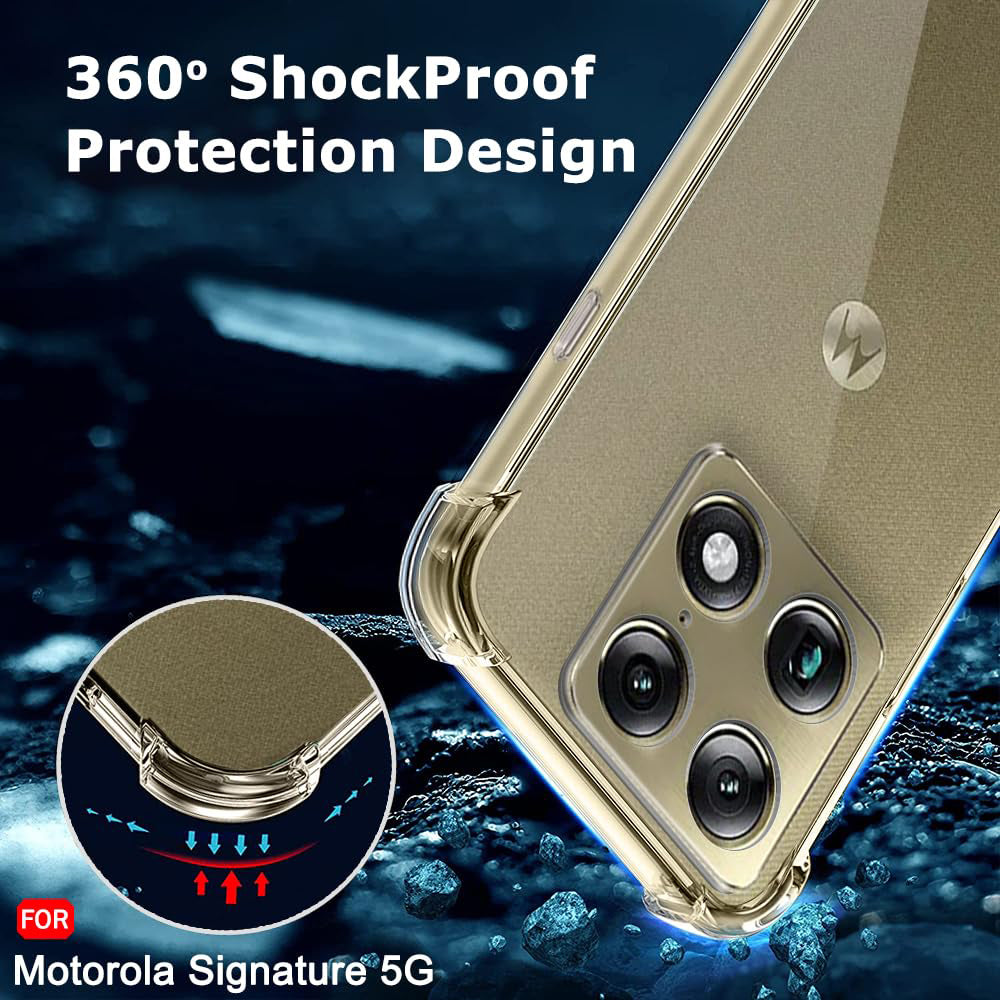 Ovitek za Motorola Edge 70 Ultra / Signature, Techsuit, Shockproof Clear, Prozoren