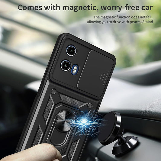 Ovitek za Motorola Moto G15 / G15 Power, Techsuit, CamShield, Črn