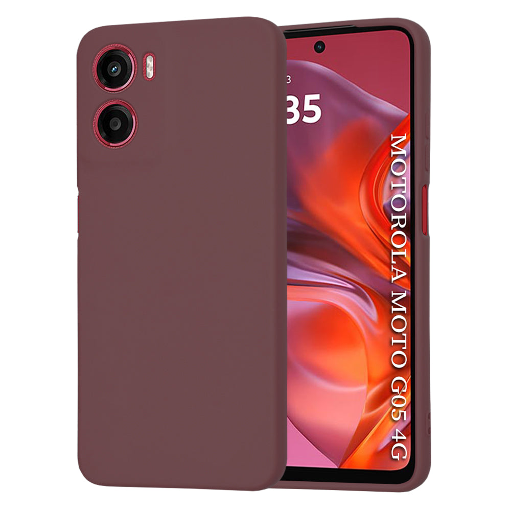 Ovitek za Motorola Moto E15 / G05, Techsuit, SoftFlex, Vijolično rdeča