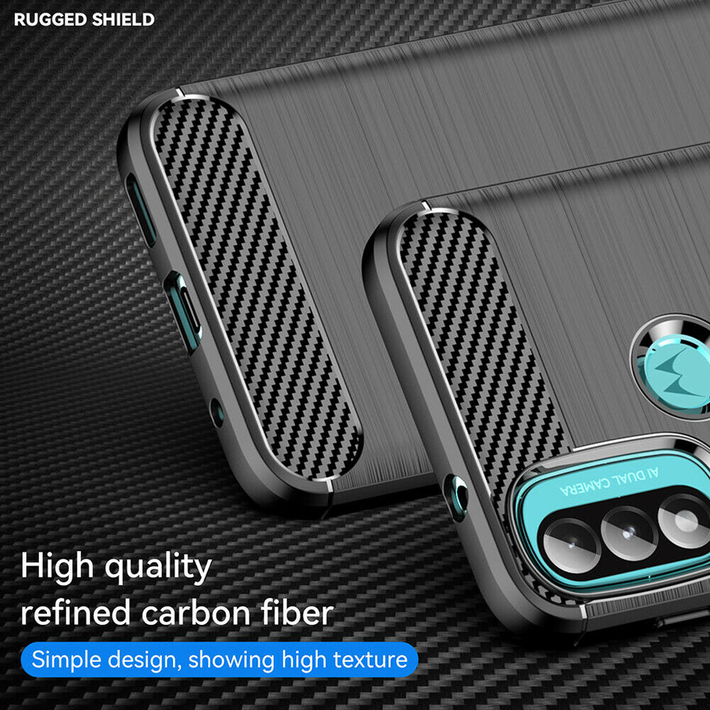 Ovitek za Motorola Moto E40 / E30 / E20, Techsuit, Karbon, Črn