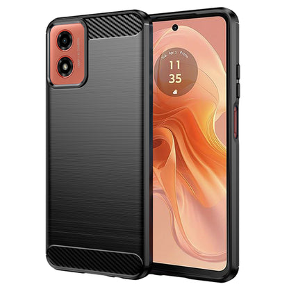Ovitek za Motorola Moto G04s / E14 / G24 Power / G04 / G24, Techsuit, Karbon, Črn