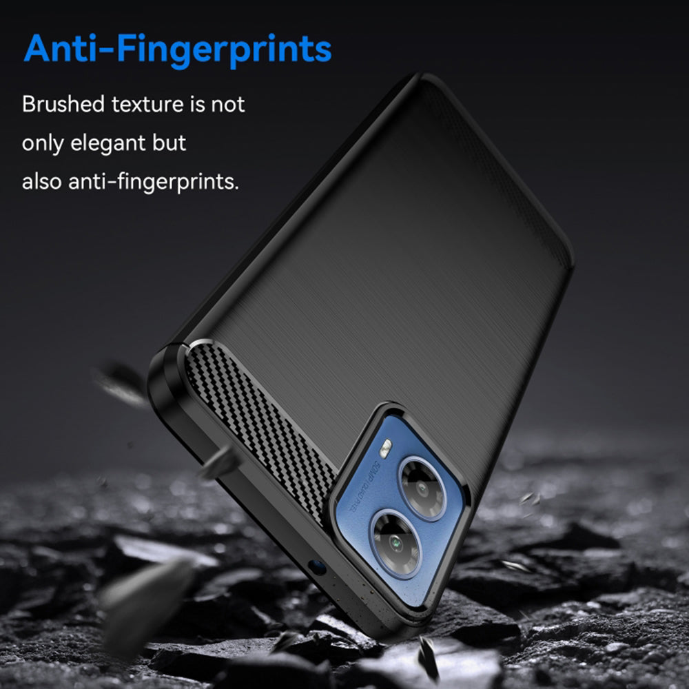 Ovitek za Motorola Moto G04s / E14 / G24 Power / G04 / G24, Techsuit, Karbon, Črn
