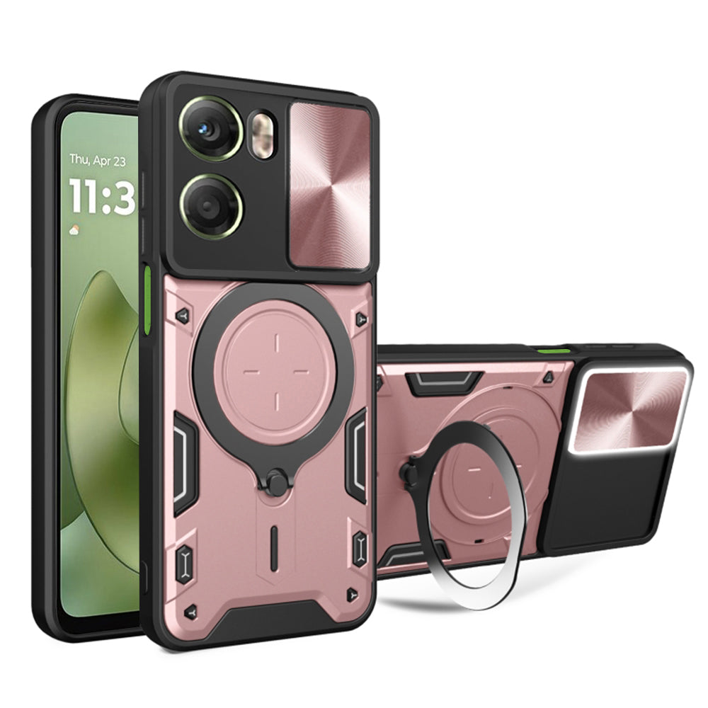 Ovitek za Motorola Moto G06, Techsuit, CamGuard Pro, Zlato roza