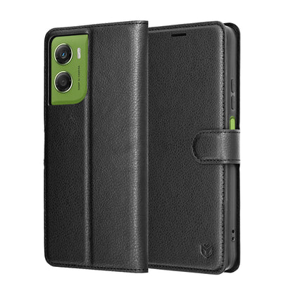 Ovitek za Motorola Moto G06, Techsuit, Leather Folio, črn