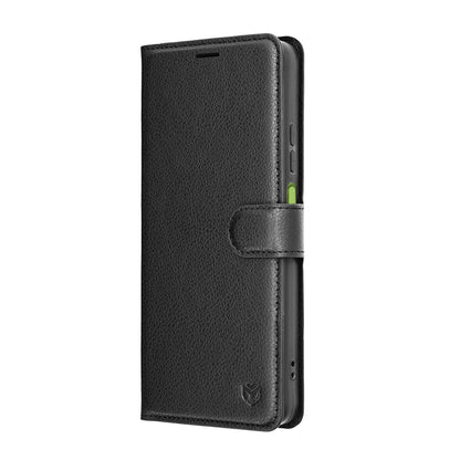 Ovitek za Motorola Moto G06, Techsuit, Leather Folio, črn