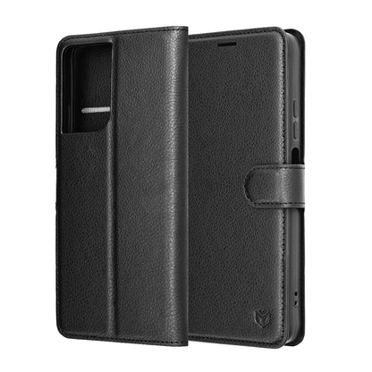 Ovitek za Motorola Moto G06, Techsuit, Leather Folio, črn