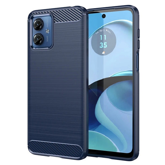 Ovitek za Motorola Moto G14, Techsuit, Karbon, Modra