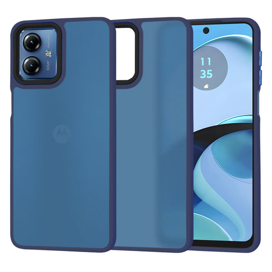 Ovitek za Motorola Moto G14, Techsuit, HaloFrost, Temno modra