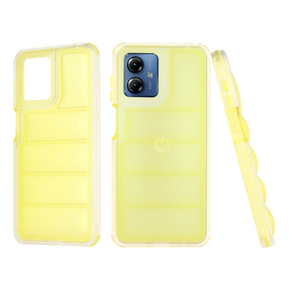 Ovitek za Motorola Moto G14, Techsuit, Wave Shield, rumen