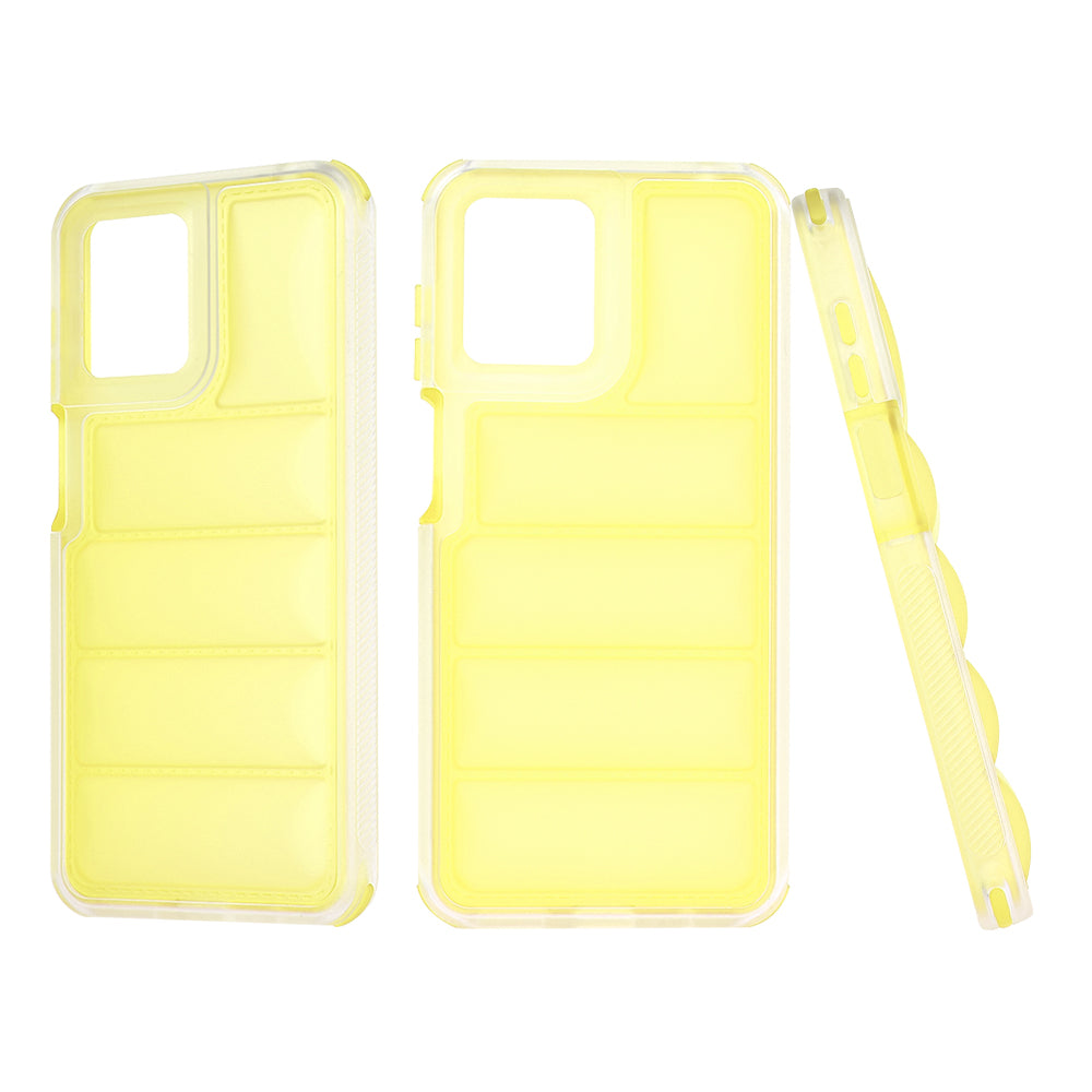 Ovitek za Motorola Moto G14, Techsuit, Wave Shield, rumen