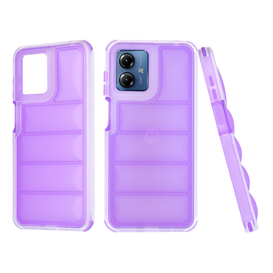 Ovitek za Motorola Moto G14, Techsuit, Wave Shield, vijoličen