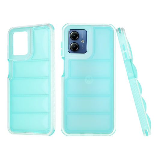 Ovitek za Motorola Moto G14, Techsuit, Wave Shield, turkizna