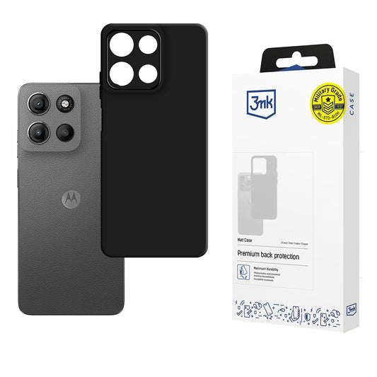 Ovitek za Motorola Moto G15 / G15 Power, 3MK, mat črn