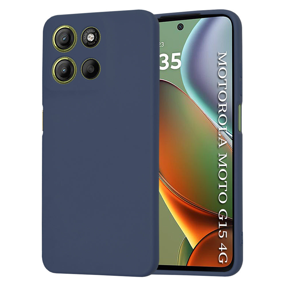 Case for Motorola Moto G15 / G15 Power, Techsuit, SoftFlex, Navy Blue