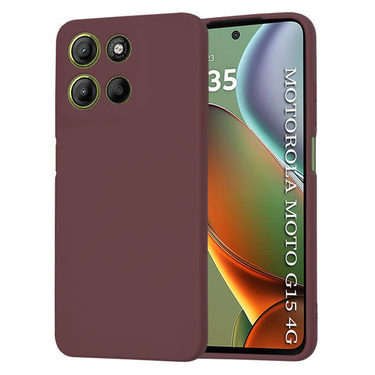 Ovitek za Motorola Moto G15 / G15 Power, Techsuit, SoftFlex, Vijolično rdeča
