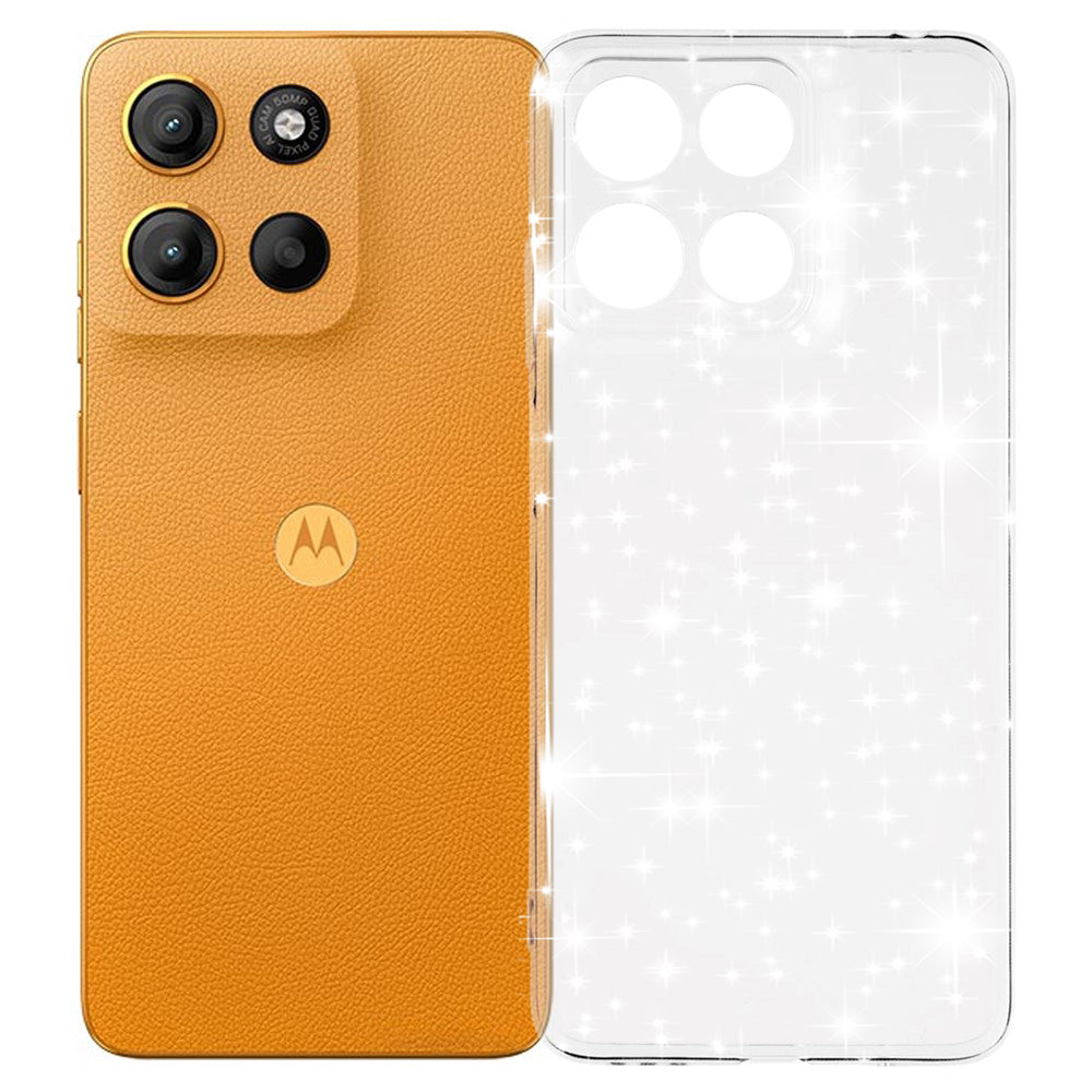 Ovitek za Motorola Moto G15 / G15 Power, Techsuit, SparkleSkin, Prozoren