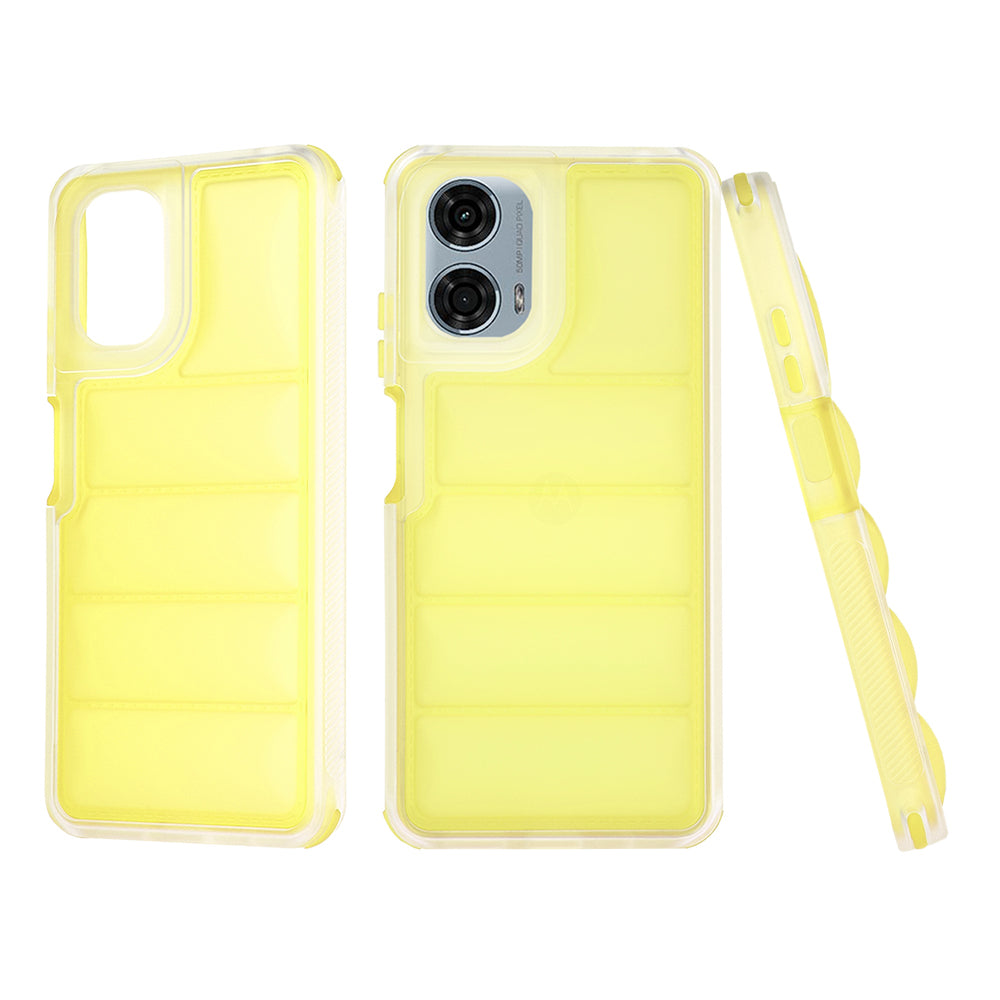 Ovitek za Motorola Moto G24 Power, Techsuit, Wave Shield, rumen
