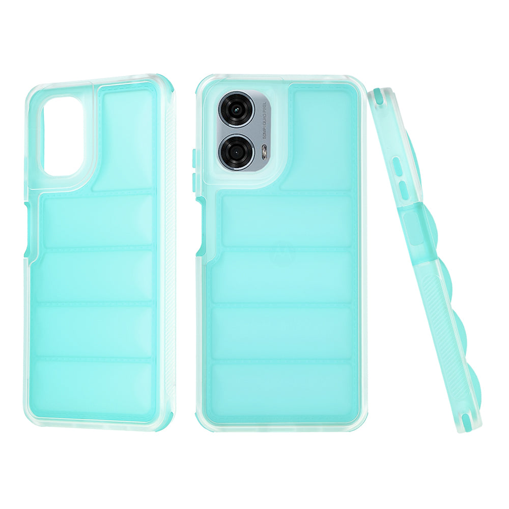 Ovitek za Motorola Moto G24 Power, Techsuit, Wave Shield, turkizna