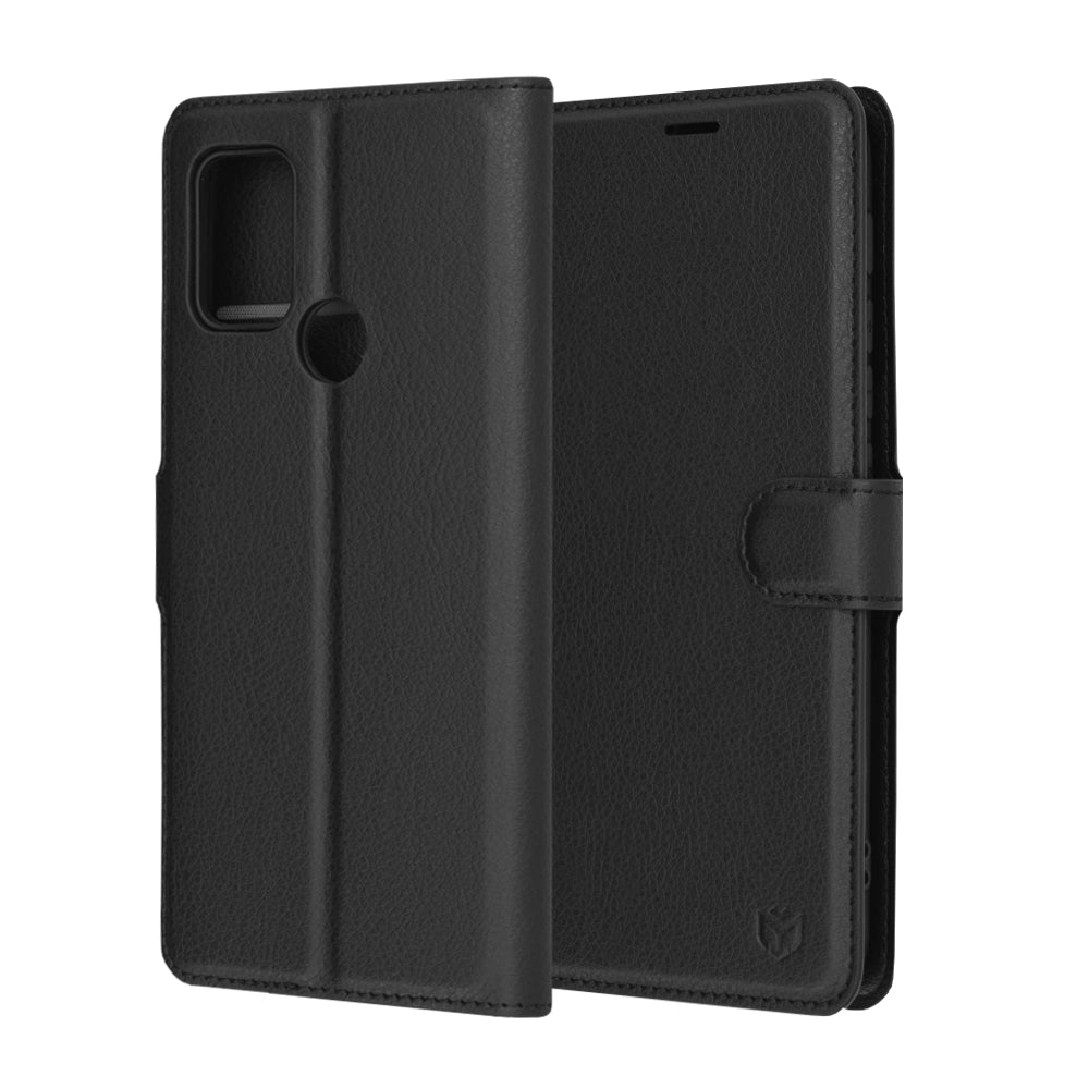 Ovitek za Motorola Moto G30 / G20 / G10, Techsuit, usnjeni folio, črn