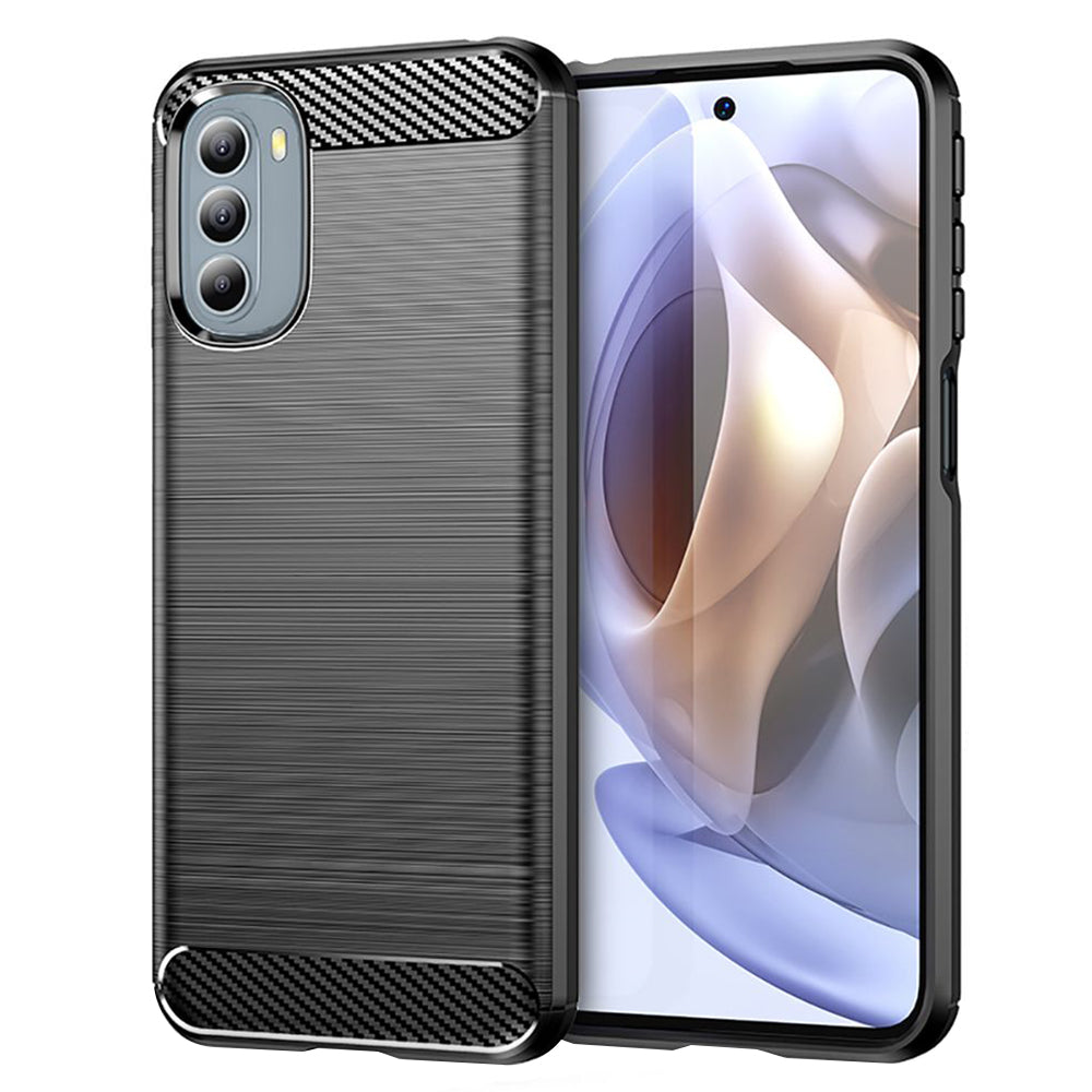 Ovitek za Motorola Moto G31 / G41, Techsuit, Karbon, Črn