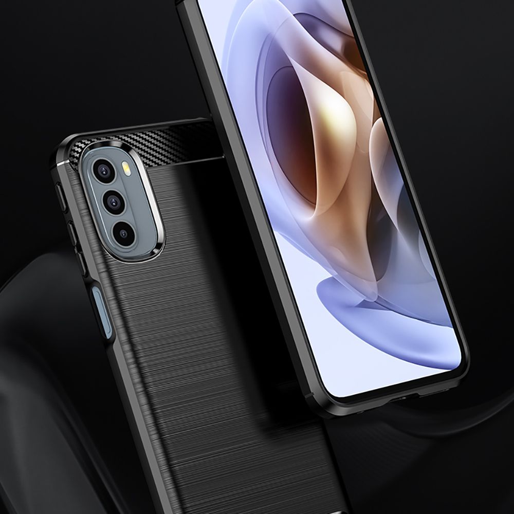 Ovitek za Motorola Moto G31 / G41, Techsuit, Karbon, Črn