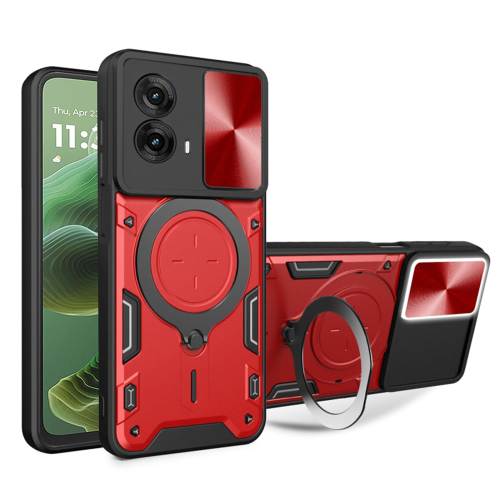 Ovitek za Motorola Moto G35, Techsuit, CamGuard Pro, Rdeč