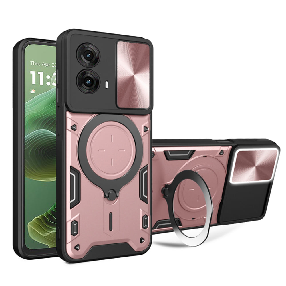 Ovitek za Motorola Moto G35, Techsuit, CamGuard Pro, rožnato zlata