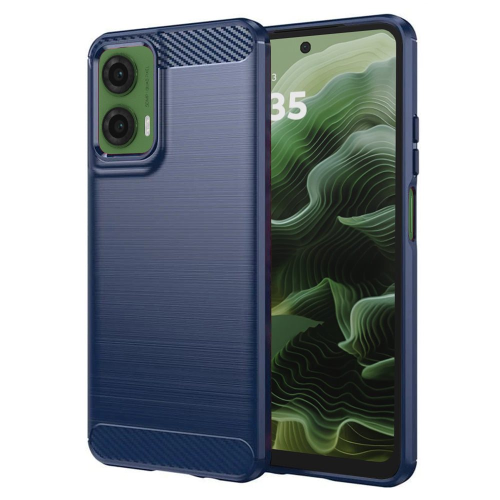 Ovitek za Motorola Moto G35, Techsuit, Karbon, Modra
