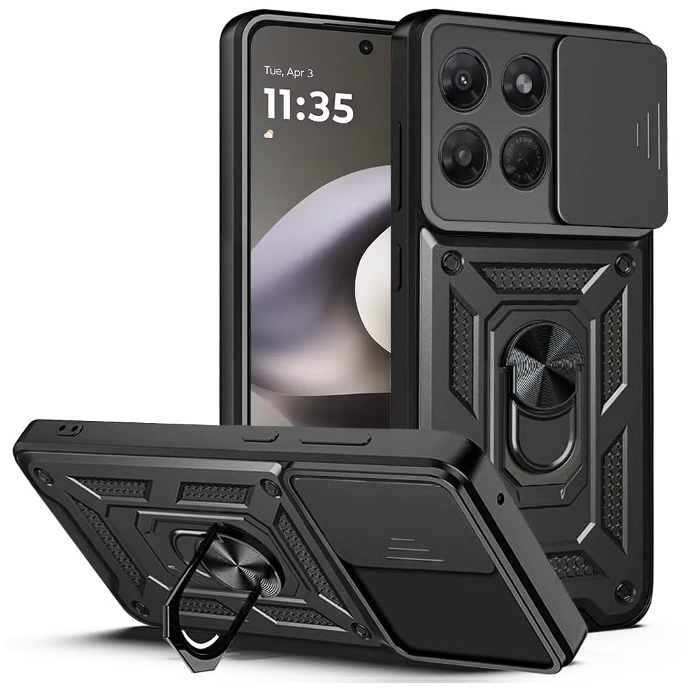 Ovitek za Motorola Moto G37 Power, Techsuit, CamShield, Črn