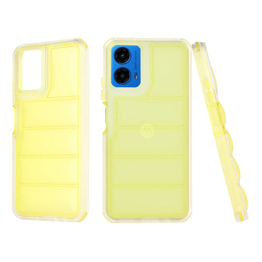 Ovitek za Motorola Moto G45 / G34, Techsuit, Wave Shield, rumen