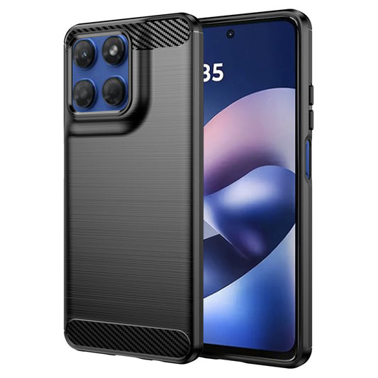 Ovitek za Motorola Moto G47 / G37 Power / G37 / G67 Power / G57 Power, Techsuit, Karbon, Črn