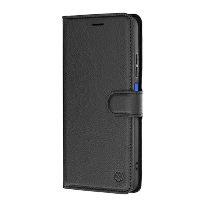 Ovitek za Motorola Moto G47 / G37 Power / G37, Techsuit, usnjeni folio, črn