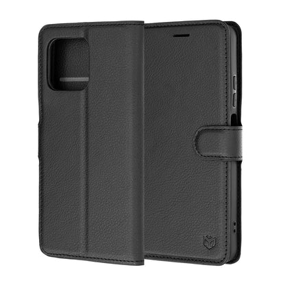 Ovitek za Motorola Moto G47 / G37 Power / G37, Techsuit, usnjeni folio, črn
